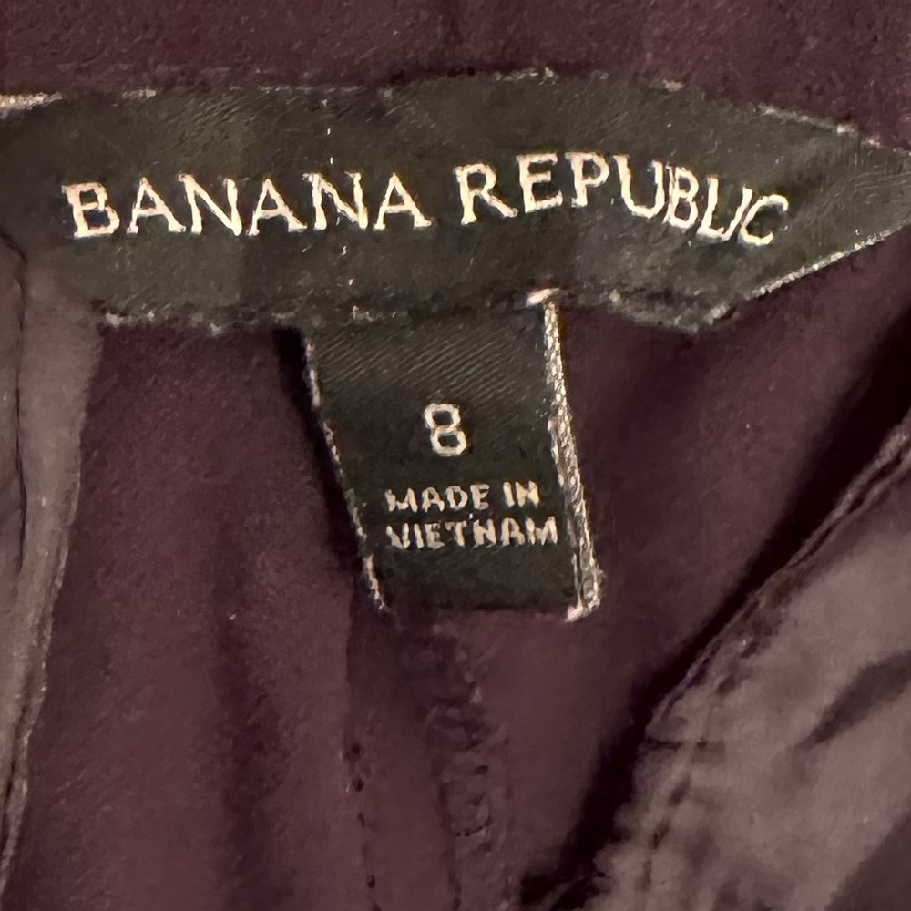 Banana Republic Black Tapered Ankle Crop Dress Pants Size 8 - Picture 5 of 5